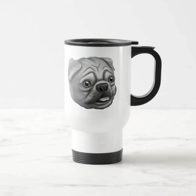Térmica Tinir do tinir pouca caneca do Pug do viagem do (Direita)