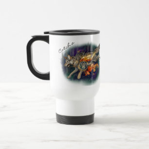 Térmica Trave um sonho, caneca de Dreamcatcher Wolf~Travel