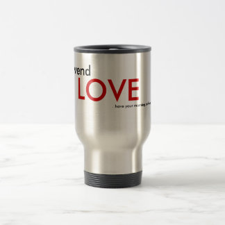 Térmica . vend o AMOR. caneca de café