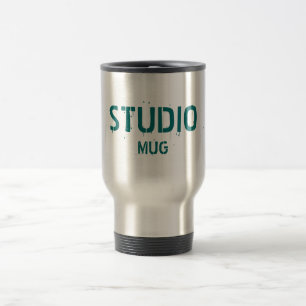 Térmica verde da caneca do estúdio