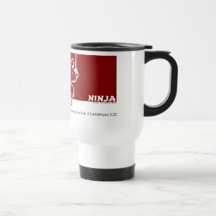 Térmica Vermelho de Ninja do evangelho sobre a caneca de