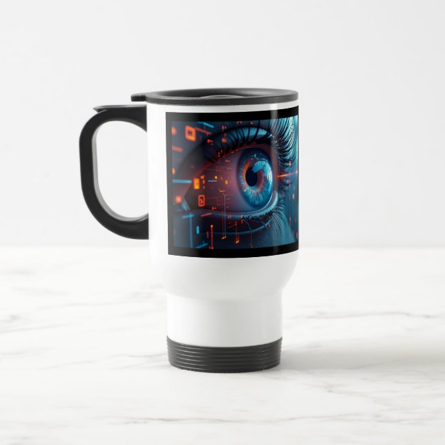 Térmica Viagem do olho quântico caneca de dois lados (Esquerda)