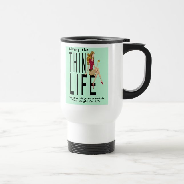 Térmica Vivendo a caneca alta da vida fina (Direita)