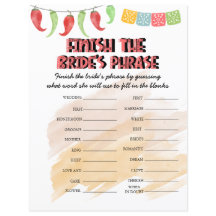 Terminar a frase da noiva | Jogo Chá de panela