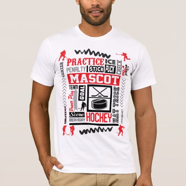 Terminologia de Hockey com Meninos em Camiseta Ver (Frente)