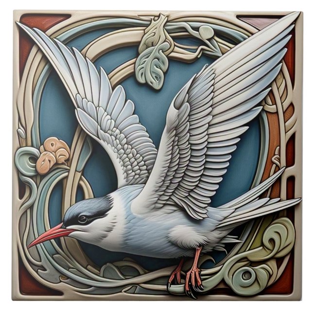 Terno Comum - Art Nouveau Azulejo Cerâmico (Frente)