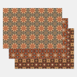 Terra Africana Padrão Étnico Invisível Conjunto 1