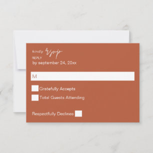 Terra Cotta MOD Calliografia no Meally RSVP