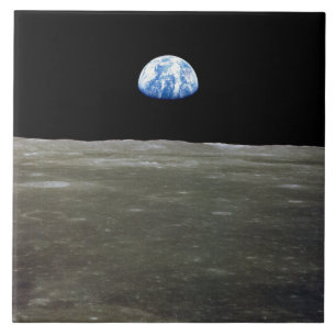 Terra da Lua no Espaço Negro: Terra