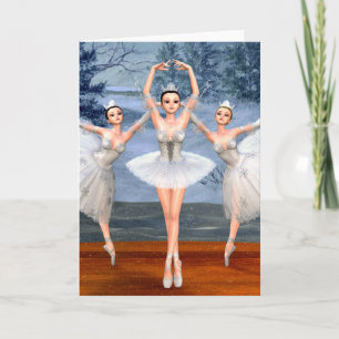Terra das Bailarinas de Neve Cartão de Boas Festas