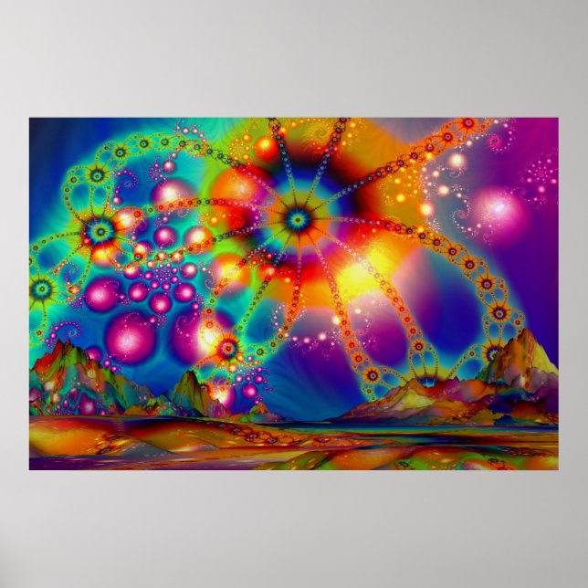 Terra das Iluminação Psicodélica - Poster (Frente)