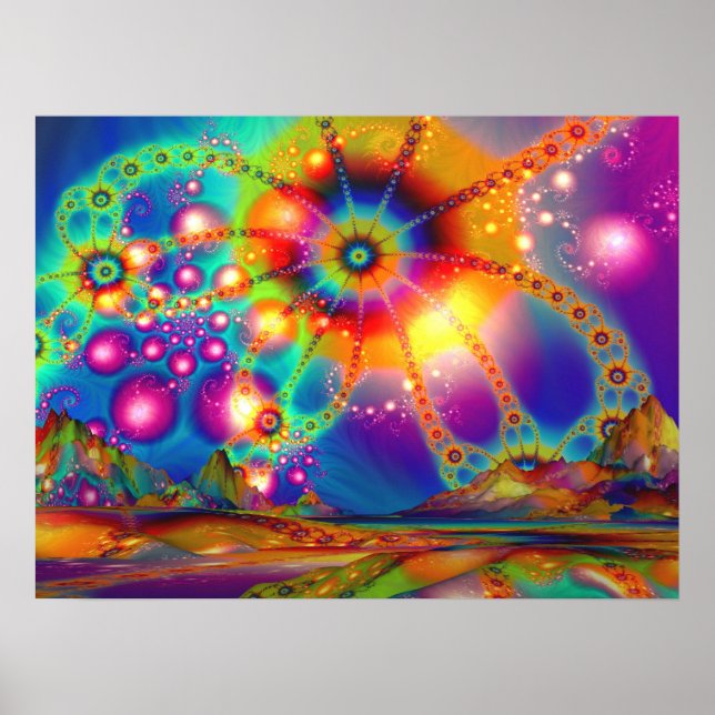 Terra das Iluminação Psicodélica - Poster (Frente)