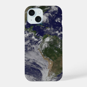 Terra De cheio Com O Furacão Irene Na Costa Leste.