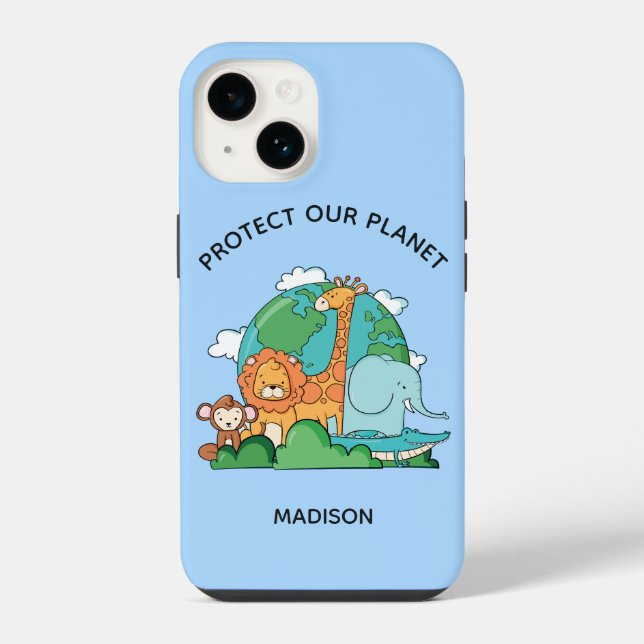 Terra de Texto Personalizado com Animais (Verso)