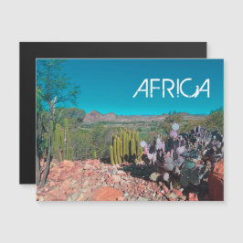 Terra do Deserto África Natureza Cactus Magnet
