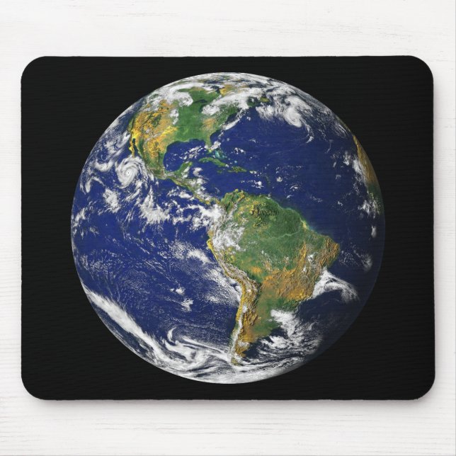 TERRA do PLANETA do ESPAÇO (América) Mousepad (Frente)