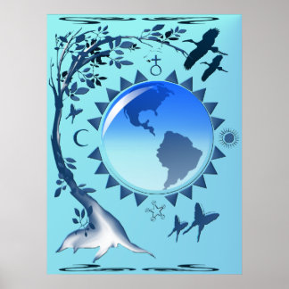 Terra e Símbolos Poster