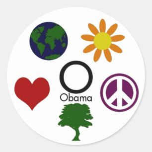 Terra, flor, paz, árvore, amor, etiqueta de Obama