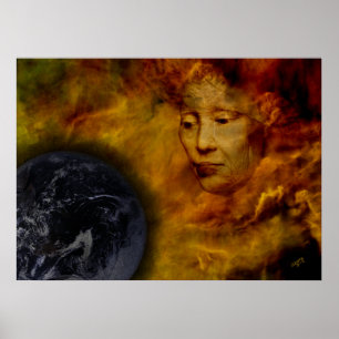 Terra Gaia Poster Ambiente Colagem Digital