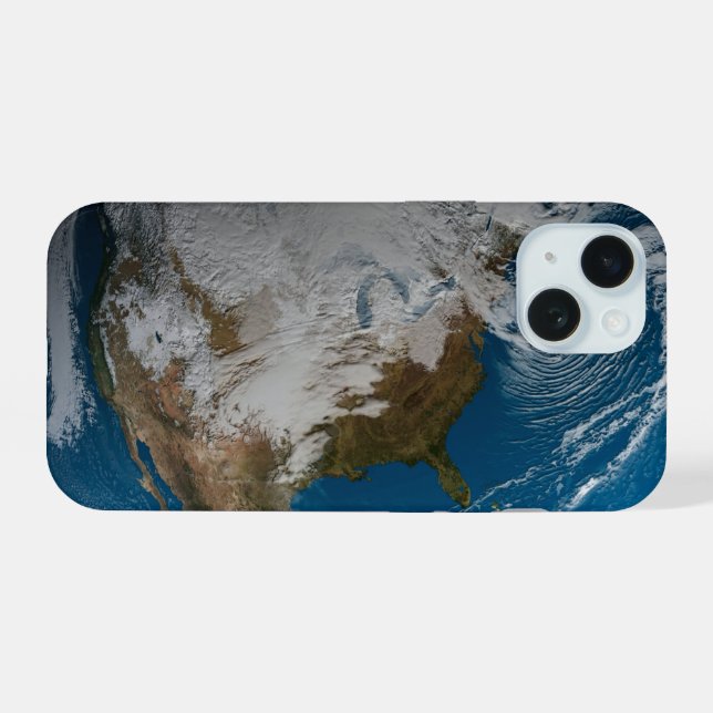 Terra Inteira Com Nuvens Simuladas Sobre A América (Verso Horizontal)