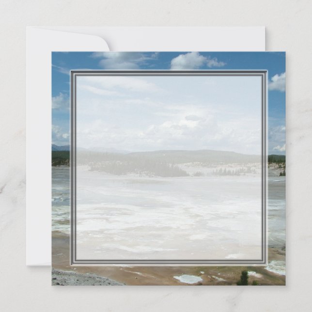 Terra quente do Parque Nacional Yellowstone, geyse (Frente)