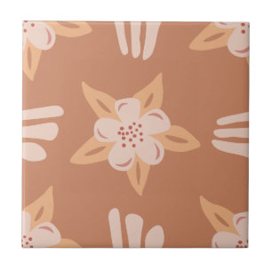 Terra quente floral na paleta suave da Terra