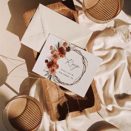 Terra russa e florais de champanhe com RSVP 2 de r