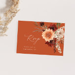 Terra russa e Florais de Champanhe com RSVP de Ref<br><div class="desc">Envie Florais Rustic Earth & Champagne, divertidos e elegantes, em Terra Cotta RSVP com cartão de refeição com seus convites para casamentos e festas, incluindo Festas de formatura. Veja nossa coleção para uma opção sem a refeição. As flores pintadas à mão, de aquarelas, em pêssego, beige de champanhe, creme, e...</div>