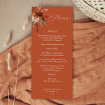 Terra russa e Florais de Champanhe - Menu Terracot<br><div class="desc">Combine seu casamento ou convites de festas ou tema com sua Terra Bela e Champanhe Florais Menus em Terracotta. Os florais de cor d'água pintados à mão, em florais de cor d'água em pêssego, bege de champanhe, creme, e burgundy terra cotta (terracotta) são os que aparecem neste menu russo. Crie...</div>