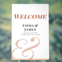 Terracotta Ampersand Casamento | Sinal de Boas-Vin