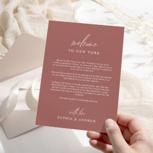 Terracotta Bem-Vindo Cartões de agradecimentos Iti