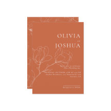 Terracotta Boho - Convite para Casamento Floral