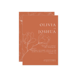 Terracotta Boho - Convite para Casamento Floral