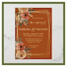 Terracotta Boho Fall Floral Watercolor