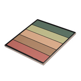 Terracotta Brown Green Black On Watercolor Paper