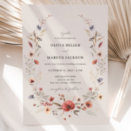 Terracotta Burnt Orange Floral Casamento Convite