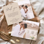 Terracotta Casamento Minimalista Obrigado Cartões<br><div class="desc">Casamento de Orçamento Obrigado Cartões que têm uma foto na frente e atrás. Os cartões de agradecimento contêm uma tipografia cursiva moderna,  escrita com letra de mão,  que é elegante,  simples e moderna para usar após a celebração do dia do casamento.</div>