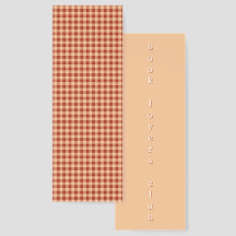 Terracotta Cream Gingham Abstrato Antiquado Retro