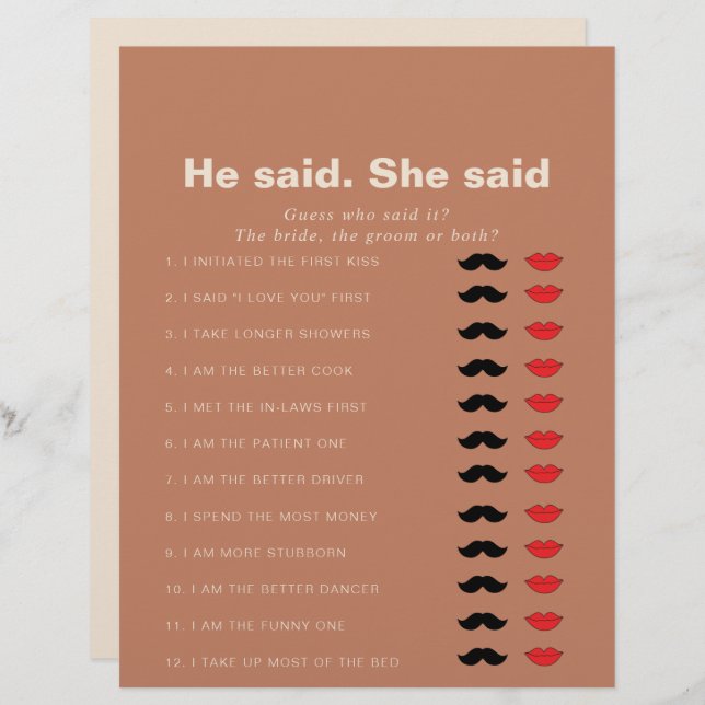 Terracotta Disse Que Disse Jogo De Chá de panela (Frente/Verso)