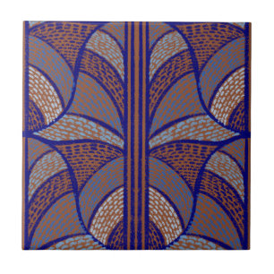 Terracotta do Mediterrâneo e Padrão Mosaico Azul