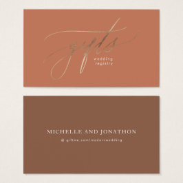 Terracotta Dusty Orange Elegant Boho Gift Registro