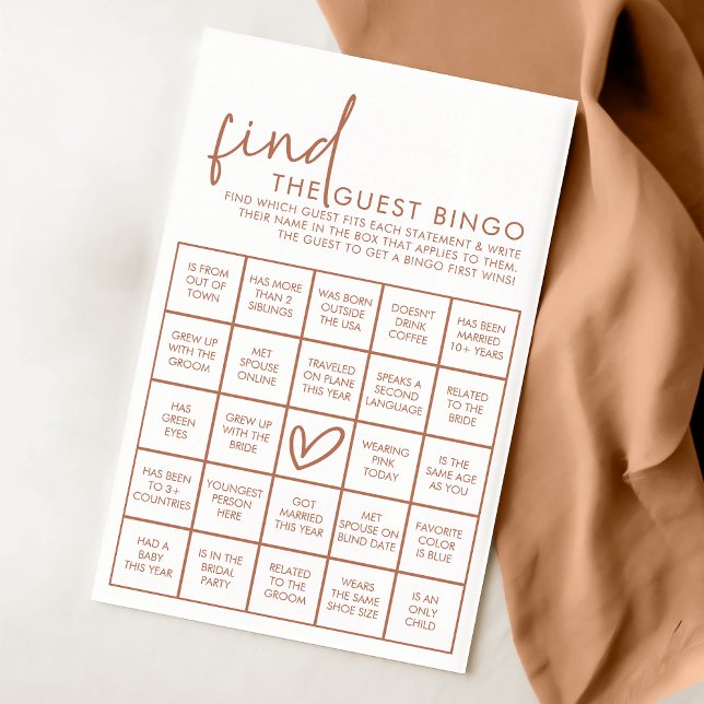Terracotta e Chá de panela Branco Jogo de Bingo Co (Criador carregado)
