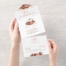 Terracotta Earthy Floral Pumpkins Casamento outono