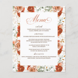 Terracotta Elegant Modern Weding Menu