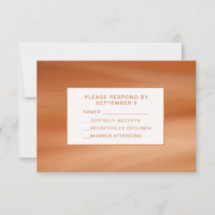 Terracotta Fall Autumn RSVP Card Wedes