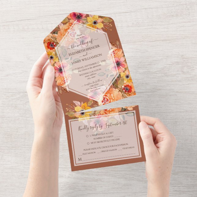 Terracotta Fall Floral Weding (Tearaway)