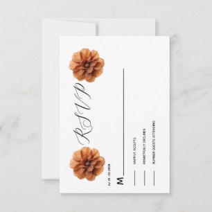 Terracotta Floral Boho rústico cobre RSVP