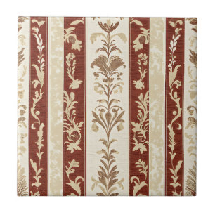 Terracotta Francês País Toile Floral Listra
