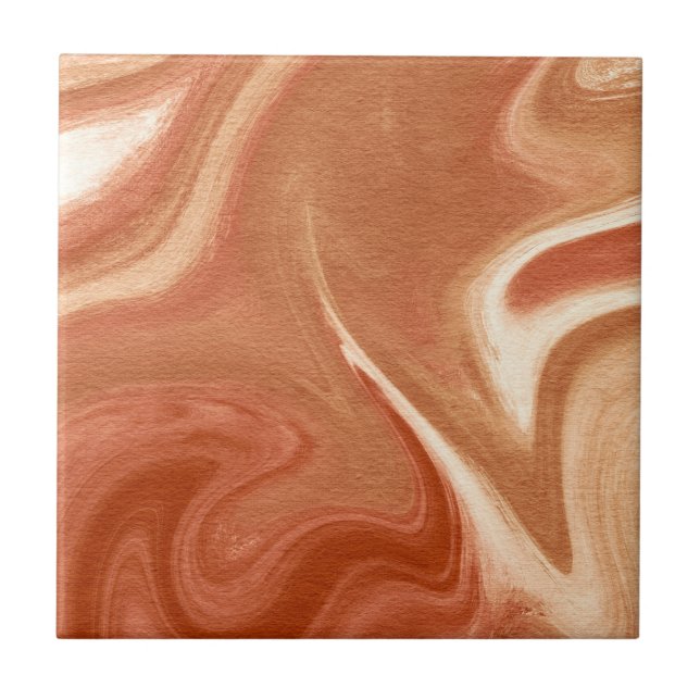 Terracotta Marble Abstract Fluid Pattern (Frente)