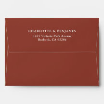 Terracotta Modern Custom Wedding 5.25x7.25